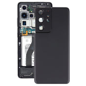 For Samsung Galaxy S21 Ultra 5G Battery Back Cover with Camera Lens Cover (Black) Eurekaonline