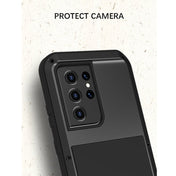 For Samsung Galaxy S21 Ultra 5G LOVE MEI Metal Shockproof Waterproof Dustproof Protective Case without Glass(Black) Eurekaonline