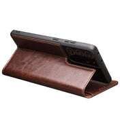 For Samsung Galaxy S21 Ultra 5G QIALINO Genuine Leather Phone Case(Brown) Eurekaonline