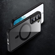 For Samsung Galaxy S22 5G Acrylic PC MagSafe Phone Case(Black) Eurekaonline
