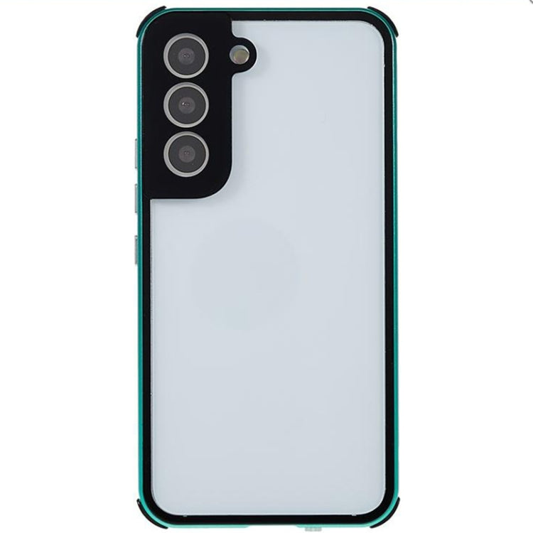 For Samsung Galaxy S22 5G Anti-peeping Magnetic Double-sided Tempered Glass Phone Case(Green) Eurekaonline