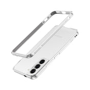 For Samsung Galaxy S22+ 5G Aurora Series Lens Protector + Metal Frame Protective Phone Case(Silver) Eurekaonline