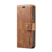 For Samsung Galaxy S22 5G DG.MING Crazy Horse Texture Detachable Magnetic Leather Phone Case(Brown) Eurekaonline