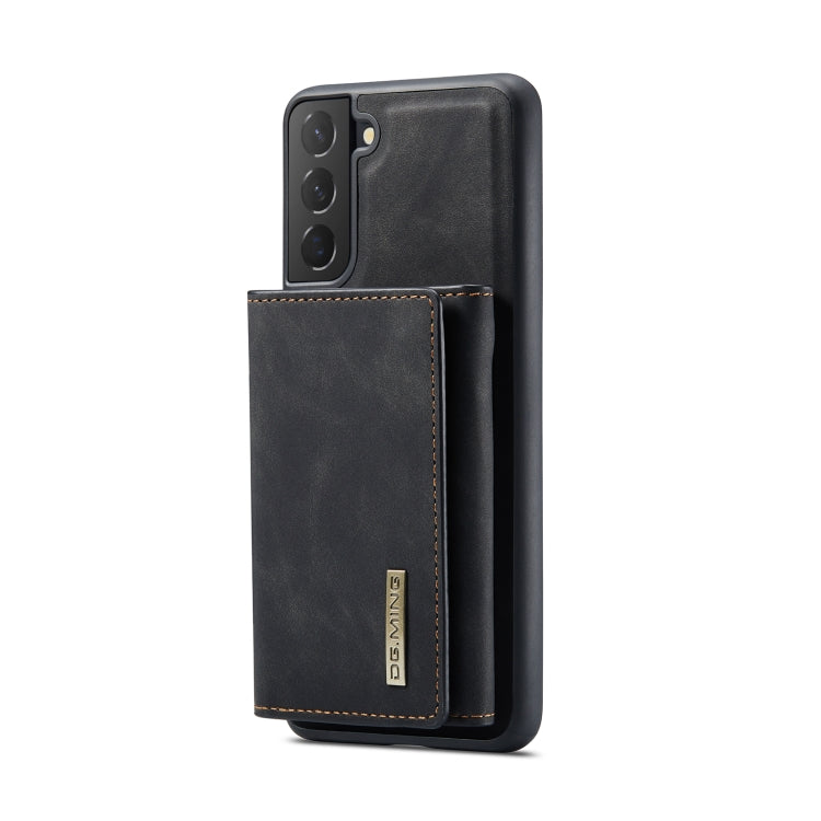 For Samsung Galaxy S22 5G DG.MING M1 Series 3-Fold Multi Card Wallet + Magnetic Phone Case(Black) Eurekaonline