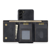 For Samsung Galaxy S22 5G DG.MING M1 Series 3-Fold Multi Card Wallet + Magnetic Phone Case(Black) Eurekaonline