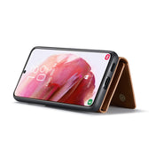 For Samsung Galaxy S22 5G DG.MING M1 Series 3-Fold Multi Card Wallet + Magnetic Phone Case(Brown) Eurekaonline