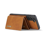 For Samsung Galaxy S22 5G DG.MING M1 Series 3-Fold Multi Card Wallet + Magnetic Phone Case(Brown) Eurekaonline