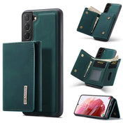 For Samsung Galaxy S22 5G DG.MING M1 Series 3-Fold Multi Card Wallet + Magnetic Phone Case(Green) Eurekaonline
