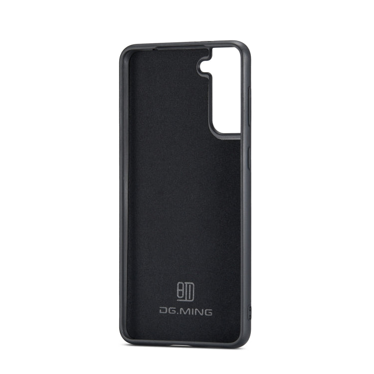 For Samsung Galaxy S22 5G DG.MING M2 Series 3-Fold Multi Card Bag + Magnetic Back Cover Phone Case(Black) Eurekaonline
