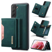 For Samsung Galaxy S22 5G DG.MING M2 Series 3-Fold Multi Card Bag + Magnetic Back Cover Phone Case(Green) Eurekaonline