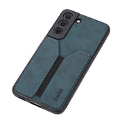 For Samsung Galaxy S22 5G Denior DV Elastic Card PU Back Cover Phone Case(Blue) Eurekaonline