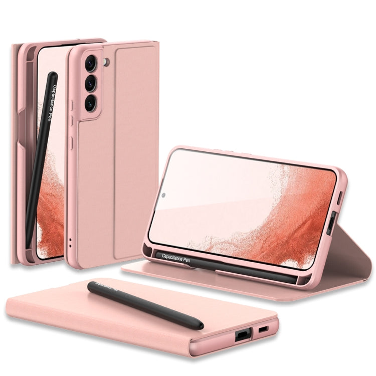 For Samsung Galaxy S22 5G GKK Flip Leather Phone Case with Stylus Pen(Pink) Eurekaonline