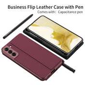 For Samsung Galaxy S22 5G GKK Flip Leather Phone Case with Stylus Pen(Pink) Eurekaonline