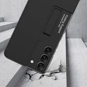 For Samsung Galaxy S22 5G GKK Ultra-thin Shockproof Phone Case with Holder(Black) Eurekaonline
