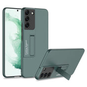 For Samsung Galaxy S22 5G GKK Ultra-thin Shockproof Phone Case with Holder(Forest Green) Eurekaonline