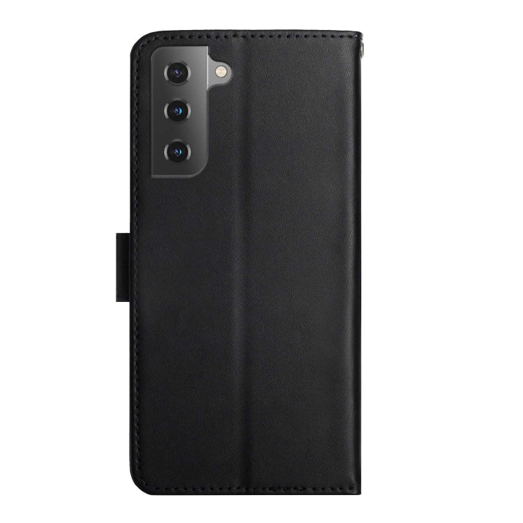For Samsung Galaxy S22+ 5G Genuine Leather Fingerprint-proof Horizontal Flip Phone Case(Black) Eurekaonline