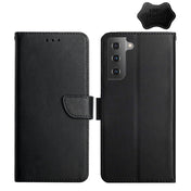 For Samsung Galaxy S22+ 5G Genuine Leather Fingerprint-proof Horizontal Flip Phone Case(Black) Eurekaonline