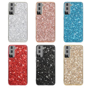 For Samsung Galaxy S22+ 5G Glitter Powder Shockproof TPU Protective Phone Case(Black) Eurekaonline