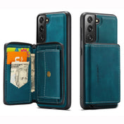 For Samsung Galaxy S22 5G JEEHOOD Magnetic Zipper Horizontal Flip Phone Leather Case(Blue) Eurekaonline