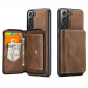 For Samsung Galaxy S22 5G JEEHOOD Magnetic Zipper Horizontal Flip Phone Leather Case(Brown) Eurekaonline