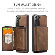 For Samsung Galaxy S22 5G JEEHOOD Magnetic Zipper Horizontal Flip Phone Leather Case(Brown) Eurekaonline