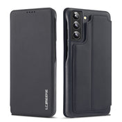 For Samsung Galaxy S22+ 5G LC.IMEEKE Hon Ancient Series Horizontal Flip Leather Phone Case(Black) Eurekaonline