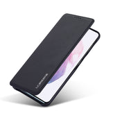 For Samsung Galaxy S22 5G LC.IMEEKE Hon Ancient Series Horizontal Flip Leather Phone Case(Black) Eurekaonline