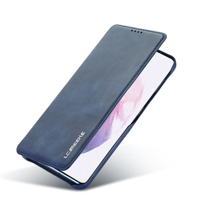 For Samsung Galaxy S22 5G LC.IMEEKE Hon Ancient Series Horizontal Flip Leather Phone Case(Blue) Eurekaonline