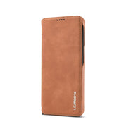 For Samsung Galaxy S22 5G LC.IMEEKE Hon Ancient Series Horizontal Flip Leather Phone Case(Brown) Eurekaonline