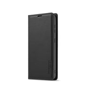 For Samsung Galaxy S22 5G LC.IMEEKE LC-001 Series PU + TPU Color Matching Frosted Leather Phone Case(Black) Eurekaonline