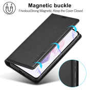 For Samsung Galaxy S22 5G LC.IMEEKE LC-001 Series PU + TPU Color Matching Frosted Leather Phone Case(Black) Eurekaonline