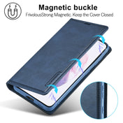 For Samsung Galaxy S22 5G LC.IMEEKE LC-001 Series PU + TPU Color Matching Frosted Leather Phone Case(Blue) Eurekaonline