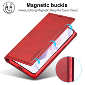 For Samsung Galaxy S22 5G LC.IMEEKE LC-001 Series PU + TPU Color Matching Frosted Leather Phone Case(Red) Eurekaonline