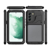 For Samsung Galaxy S22+ 5G Metal + Silicone Phone Case with Screen Protector(Black) Eurekaonline
