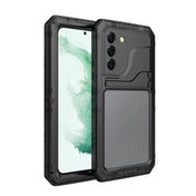 For Samsung Galaxy S22 5G Metal + Silicone Phone Case with Screen Protector(Black) Eurekaonline