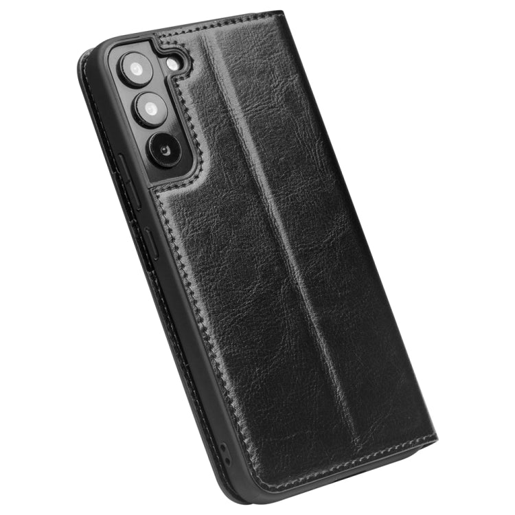 For Samsung Galaxy S22+ 5G QIALINO Genuine Leather Phone Case(Black) Eurekaonline