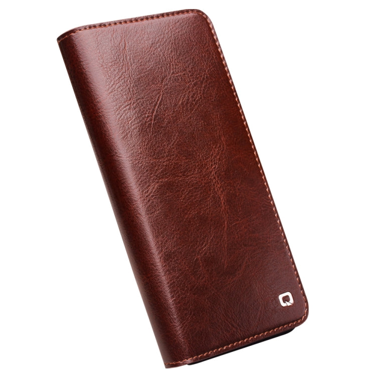 For Samsung Galaxy S22 5G QIALINO Genuine Leather Phone Case(Brown) Eurekaonline