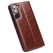 For Samsung Galaxy S22 5G QIALINO Genuine Leather Phone Case(Brown) Eurekaonline