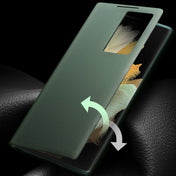 For Samsung Galaxy S22 5G QIALINO Magnetic Genuine Leather Phone Case(Green) Eurekaonline