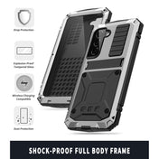 For Samsung Galaxy S22 5G R-JUST Metal + Silicone Holder Phone Case(Silver) Eurekaonline