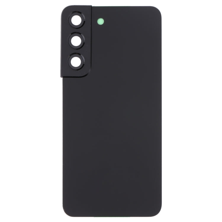 For Samsung Galaxy S22 5G SM-S901B Battery Back Cover with Camera Lens Cover (Black) Eurekaonline