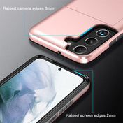 For Samsung Galaxy S22 5G Shockproof Armor Phone Case with Card Slot(Rose Gold) Eurekaonline