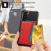 For Samsung Galaxy S22 5G ZM02 Card Slot Holder Phone Case(Red) Eurekaonline