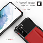For Samsung Galaxy S22 5G ZM02 Card Slot Holder Phone Case(Red) Eurekaonline