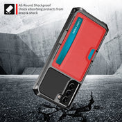 For Samsung Galaxy S22 5G ZM02 Card Slot Holder Phone Case(Red) Eurekaonline