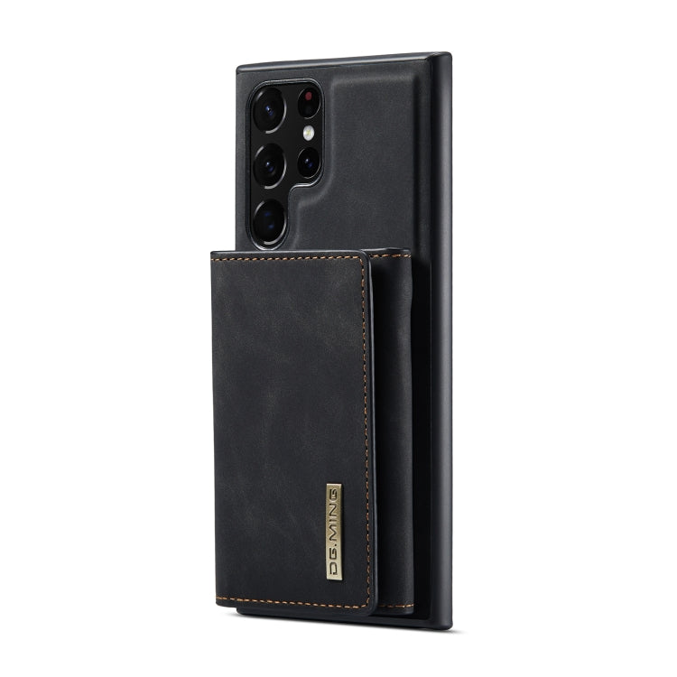 For Samsung Galaxy S22 Ultra 5G DG.MING M1 Series 3-Fold Multi Card Wallet + Magnetic Phone Case(Black) Eurekaonline