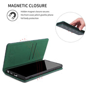 For Samsung Galaxy S22 Ultra 5G Fierre Shann Crocodile Texture Magnetic Genuine Leather Phone Case(Green) Eurekaonline