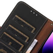 For Samsung Galaxy S22 Ultra 5G Genuine Leather Magnetic RFID Leather Phone Case(Black) Eurekaonline