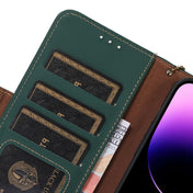 For Samsung Galaxy S22 Ultra 5G Genuine Leather Magnetic RFID Leather Phone Case(Green) Eurekaonline