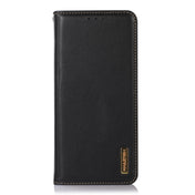 For Samsung Galaxy S22 Ultra 5G KHAZNEH Nappa Top Layer Cowhide Leather Phone Case(Black) Eurekaonline